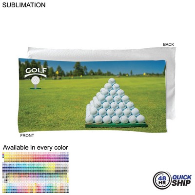 48 Hr Quick Ship - Golf Caddie Towel, Extra Large, Microfiber Dri-Lite Terry, Sublimated (22"x44")
